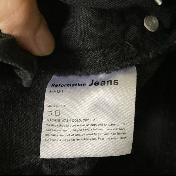 Reformation High Rise Faded Distressed Jeans 23 - Picture 8 of 9